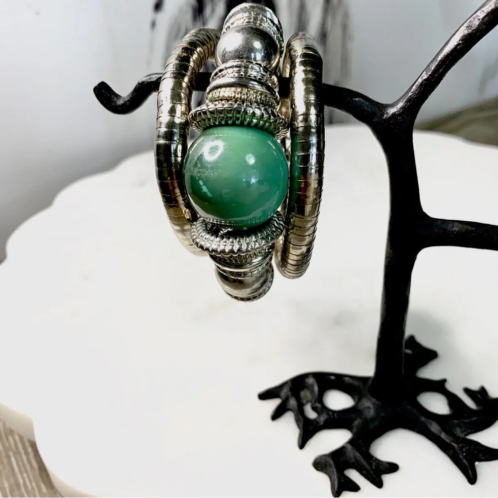PEARL ALLOY BANGLE BRACELET